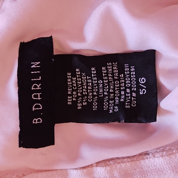 VTG B. DARLIN Ivory Lace Bandeau Ruched Bodycon Bow Tie Micro Corset Hoco Dress - Picture 7 of 8